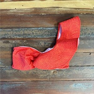 Red One-Shoulder Women's Bikini Top